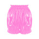 15 Colors Fashion Women Female Ladies Shorts Shiny PVC Leather Hem Ruffled Boxer Shorts Clubwear Party Shorts Cosplay Panties