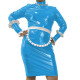 Mens Sissy Dress Gay French Maid Mini Dress with Ruffle Apron Puff Long Sleeves Dress Zipper Back Vestidos Halloween Costume