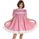 PVC Fashion Style Mini Dress Short Puff Sleeve Oversized Sissy Dress A line dress ruffle Peter pan Collar Shiny Dress S-7XL