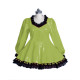 Exotic Long Puff-Sleeved PVC Lolita Dress Patent Leather Lace Trimming Dress High Neck  Lockable Sissy Dress Lolita  Costumes