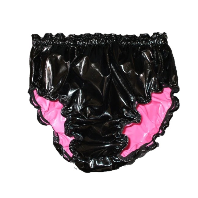Shiny PVC Leather Panties Sexy Women Sexy splicing Briefs Night Club Wear Glossy Waterproof Underwear Stage perform S-7XL