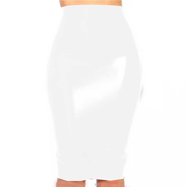 Womens PVC Leather Bodycon Skir Faux Leather Knee Length Midi Skirt Casual Shiny Skirt Autumn Elegant Office High Waist Clubwear
