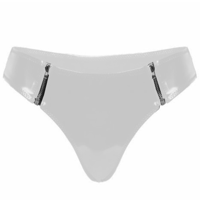 Womens Sexy Erotic Pole Dance Panties Wetlook Faux Leather Low-waisted Front Zipper Sexy Panties Clubwear Shorts Hot Pants