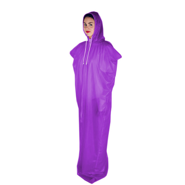 Fetish Plastic Adults Bondage Body suit Full Body Transparent PVC Mummy Bag Stage Props Unisex Sheer Catsuit With Hood Open Face