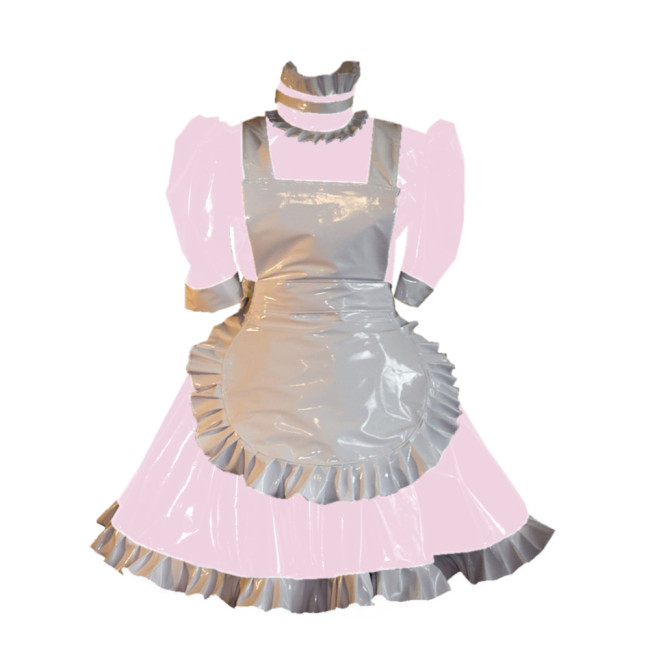 Adult Maid Costume Cute Short Puff Sleeve French Apron Anime Lolita Maid Dress Outfits Cosplay Costume Fancy Party Evening Dress