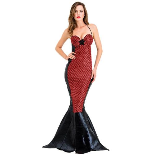 Shinny Scale Long Tail Mermaid Dress Bodycon Bustier Sheath Suspender Maxi Dresses Evening Banquet Prom Elegant Formal Party 7XL