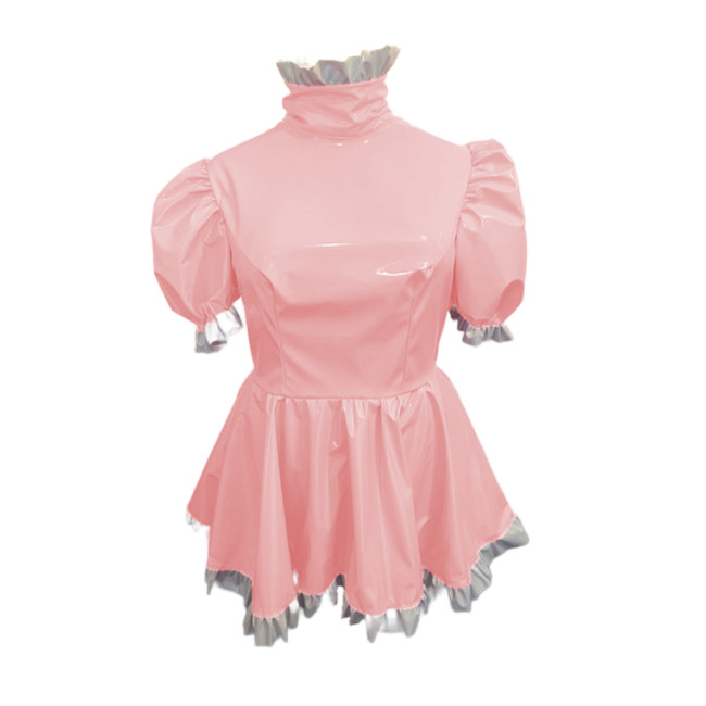 Sweet Lolita Short Sleeve Puff Laciness Maid Dress Girl Women Uniform Princess Dresses Kawaii Cosplay Costume Sexy Mini Dress