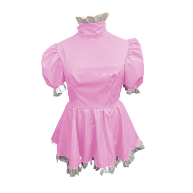 Sweet Lolita Short Sleeve Puff Laciness Maid Dress Girl Women Uniform Princess Dresses Kawaii Cosplay Costume Sexy Mini Dress