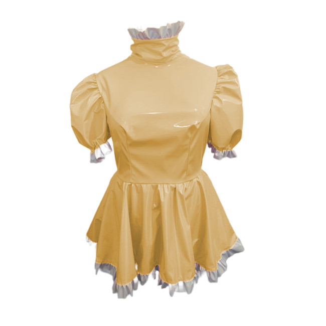 Sweet Lolita Short Sleeve Puff Laciness Maid Dress Girl Women Uniform Princess Dresses Kawaii Cosplay Costume Sexy Mini Dress