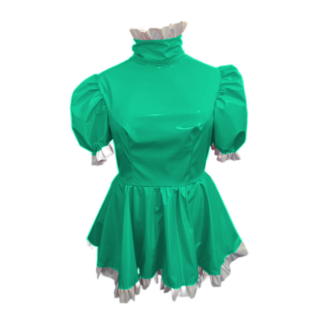 Sweet Lolita Short Sleeve Puff Laciness Maid Dress Girl Women Uniform Princess Dresses Kawaii Cosplay Costume Sexy Mini Dress