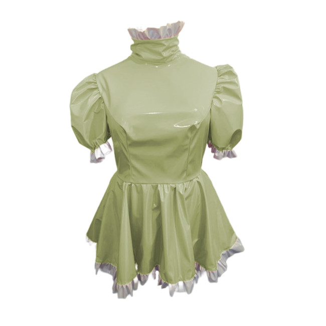 Sweet Lolita Short Sleeve Puff Laciness Maid Dress Girl Women Uniform Princess Dresses Kawaii Cosplay Costume Sexy Mini Dress