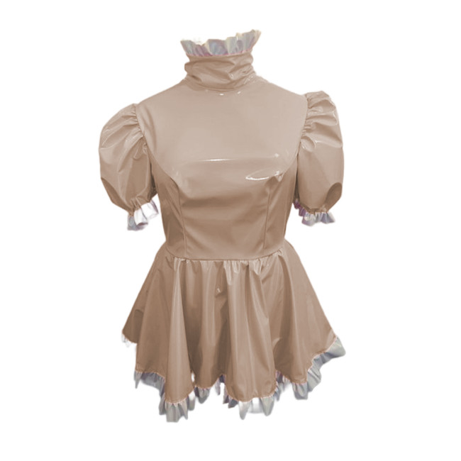 Sweet Lolita Short Sleeve Puff Laciness Maid Dress Girl Women Uniform Princess Dresses Kawaii Cosplay Costume Sexy Mini Dress