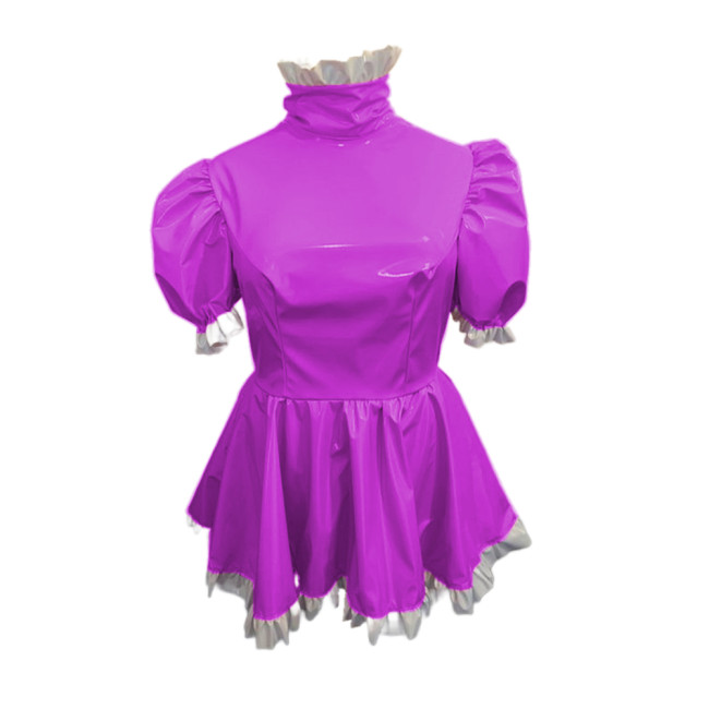 Sweet Lolita Short Sleeve Puff Laciness Maid Dress Girl Women Uniform Princess Dresses Kawaii Cosplay Costume Sexy Mini Dress