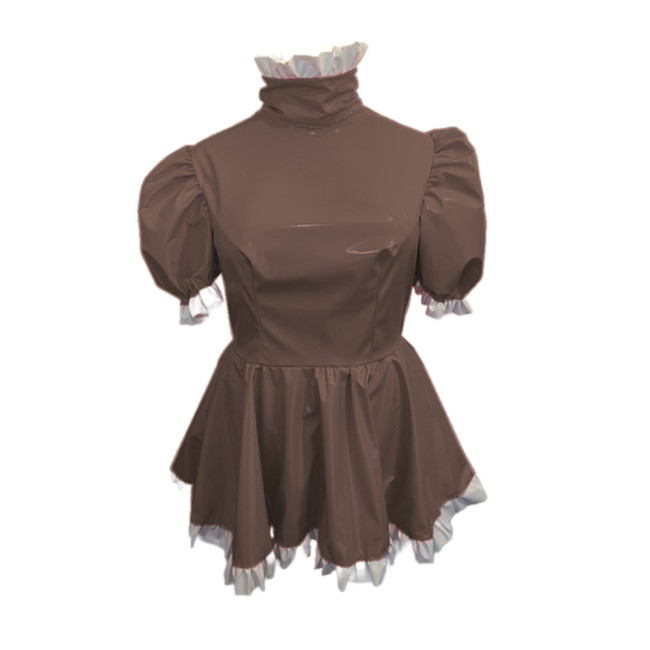 Sweet Lolita Short Sleeve Puff Laciness Maid Dress Girl Women Uniform Princess Dresses Kawaii Cosplay Costume Sexy Mini Dress