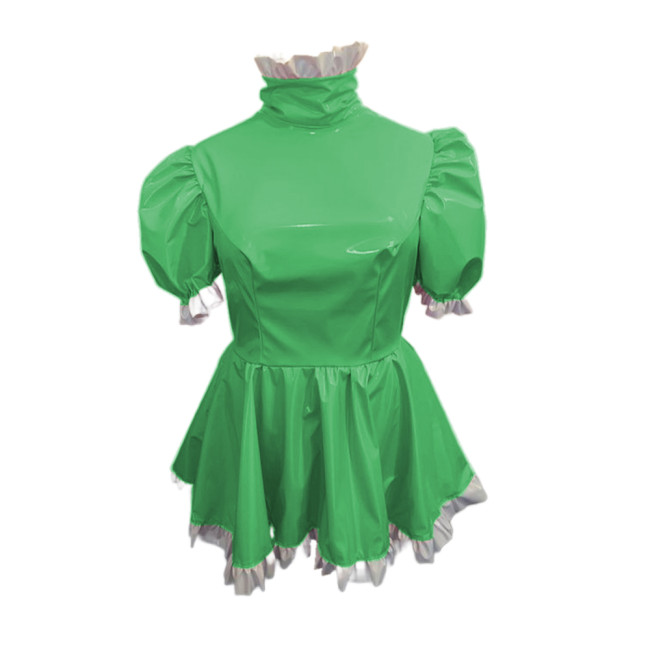 Sweet Lolita Short Sleeve Puff Laciness Maid Dress Girl Women Uniform Princess Dresses Kawaii Cosplay Costume Sexy Mini Dress