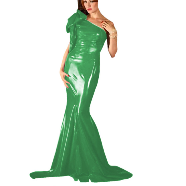 Elegant Bodycon Maxi Dress Oblique Shoulder Dress Bodycon Sheath Sleeveless Mermaid Downswing Dress Formal Evening Banquet Prom