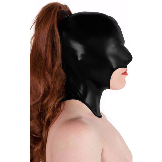Wetlook Leather Open Mouth Face Mask Fetish PVC Mask Hood Erotic Products For Adults Sex Games Set Couples Flirt Sexy Costumes
