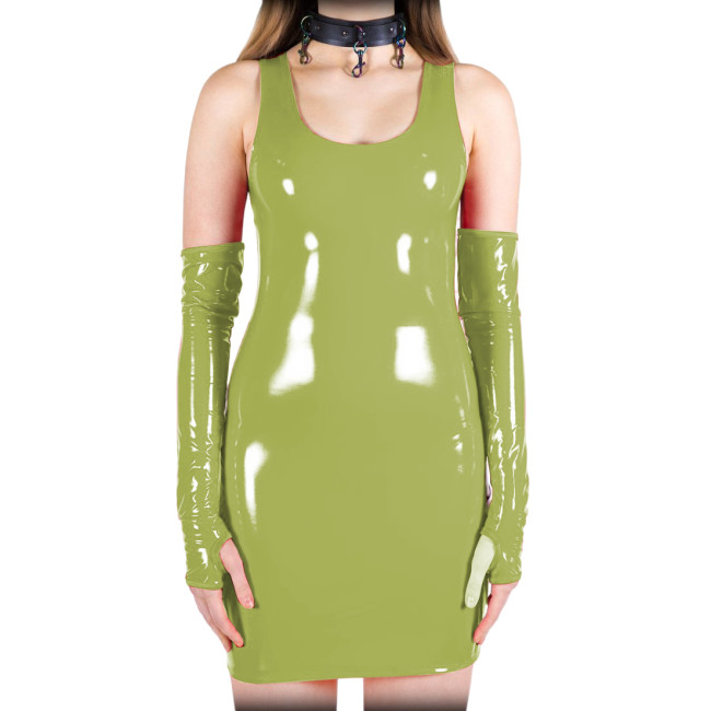 Sexy Women Tank Dress With Golves Sheath Bodycon Mini Dress Party Clubwear Summer Bandage Dress Vintage Sheath Sexi Night Hot