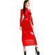 Women O Neck Metallic Long Dress Bodycon Shiny Maxi Dress Plus Size  Women Night Party Clubwear Long Sleeve Club Dress