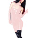 Wetlook PVC Sexy Halter Sleeveless Sheath Scoop Neck Bodycon Pencil Mini Dress with Gloves Faux Latex Cutout Vestidos Gothic 7XL