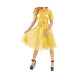 Erotic Fetish See-through Clear Plastic PVC Leather Short Sleeve Transparency Lace-up Pleated Swing Dress Lingerie Summer S-7XL