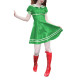 Puff Short Sleeve Shiny PVC Mini Dress Sailor Collar A-line Sweet Short Dress Vintage Japanese Students Stylish Preppy Style