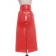 Fashion Sissy Plastic PVC See-through Skirt Button Perspective Women Sexy Maxi Skirts Erotic Lingerie Party Porno Ladies Club7XL