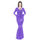 Fetish PVC Bodycon Floor-length Mermaid Dress Night Party Club Outfits Gloved Square Collar Zipper Faux Latex Dress Trumpet Gown