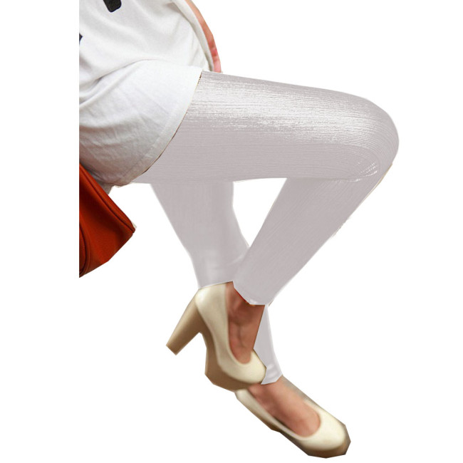 Metal Color Silver/Gold High flexibility All Match Women Slim Type Leggings Fashion Shiny Faux PU Leather Women Skinny New Pants