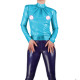 Waterproof Women Clear PVC Shirt Half High Neck See Through Sexy Long Sleeve Club Slim T-Shirt Sheer Fetish Latex Top Blouse 7XL