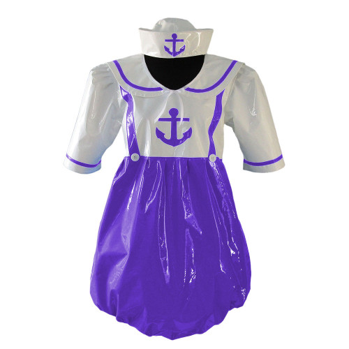 Sexy Adult Sailor Collar Romper Short Puff Sleeve Color Block Bodysuit Navy Exotic Uniform with Hat Fancy Fetish Cosplay Costume