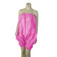 Adult Baby Faux Latex Bodysuit Diaper Loosely PVC Shorts Catsuit Erotic Sexy Wrap Onesie Elastic Glossy Leather Strapless Romper