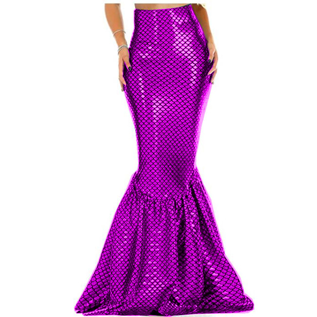 Sexy Women vMermaid Costume Skirt Sequins Mermaid Tail Maxi Skirts Party  Fancy long skirts womens  Evening  Party Vestido Skirt