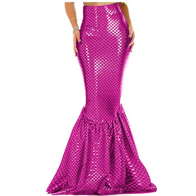 Sexy Women vMermaid Costume Skirt Sequins Mermaid Tail Maxi Skirts Party  Fancy long skirts womens  Evening  Party Vestido Skirt