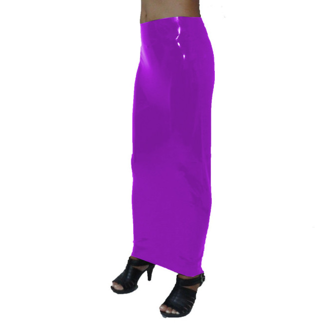 New fashion ankle-length Bodycon pencil skirts plus size high waist slim women pvc Hobble skirt elegant maxi skirt female male