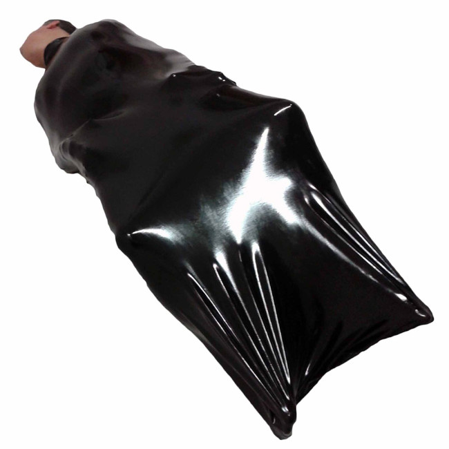 Fetish pvc faux leather Sexy mummy bodysuit Spandex Sleeping Bag Zentai Catsuits Shiny Metallic Catsuits adult Fancy Cosplay