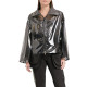 High Street See-though Jacket Women Sexy Clear PVC Sexy Perspective Short Coats Full Zip Loose Long Sleeve Jacket Party Club 7XL