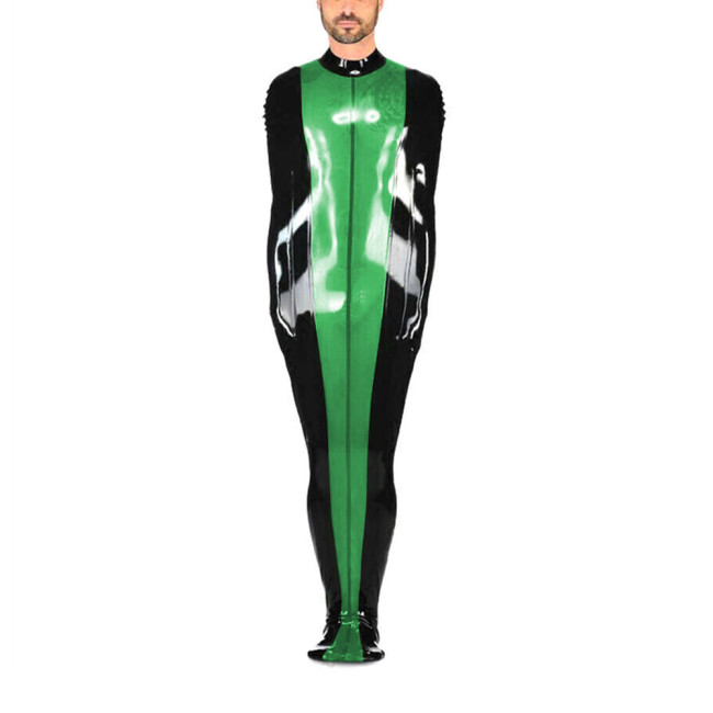 Black And Transparent PVC Catsuit Cosplay Overall Zentai Mummy Suit Costumes Fetish PVC Tights Sleeping Bag Unisex Body Bags