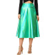 Womens Hologram Laser Midi Skirts Ofiice Lady Casual High Waist Flare Skirt Cocktail Party Pole Dancewear Shiny Ruffle Skirts