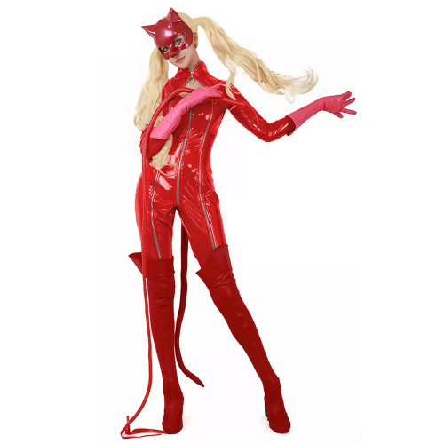 Sexy Vinyl PVC Leather Hollow Out Panther Cosplay Jumpsuit Exotic Long Sleeve Zipper Open Crotch Catsuit Halloween Party Costume