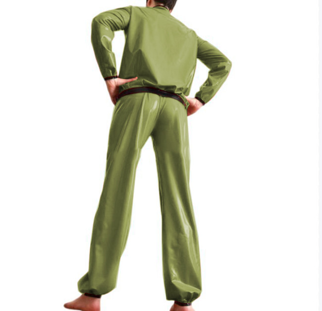 Unisex 2 Pieces Pants Set Long Sleeve Sweatshirt Blouse and Long Loose Pants Rompers Casual Overalls Clothing Outfits S-7XL