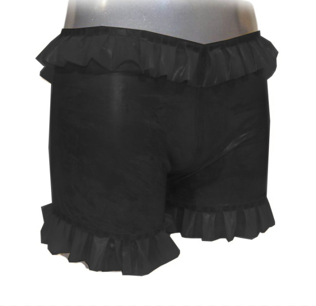 Sissy Clear PVC Leather Exotic See-through Perspective Shorts Transparency Short Pants Underwear Briefs Sexy Panties Adult S-7XL