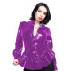 Ruffle Trims Turn-down Collar Button Up Sexy Women PVC Leather Shirt Leotard Blouse Long Lantern Sleeve Close-fitting Tops S-7XL