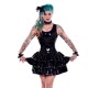 Glossy PVC Leather Mini Dress Sexy Sleeveless Tank Dress Fashion Pleated Edge Cake Dress  Double Layer Skater Dress Club Dress