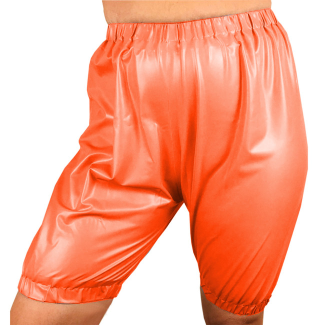 Sexy Fetish Wetlook Women PVC Leather High Waist Trousers Tights Hot Pants Stretchy Shorts Skinny Capris Pants Party Club S-7XL