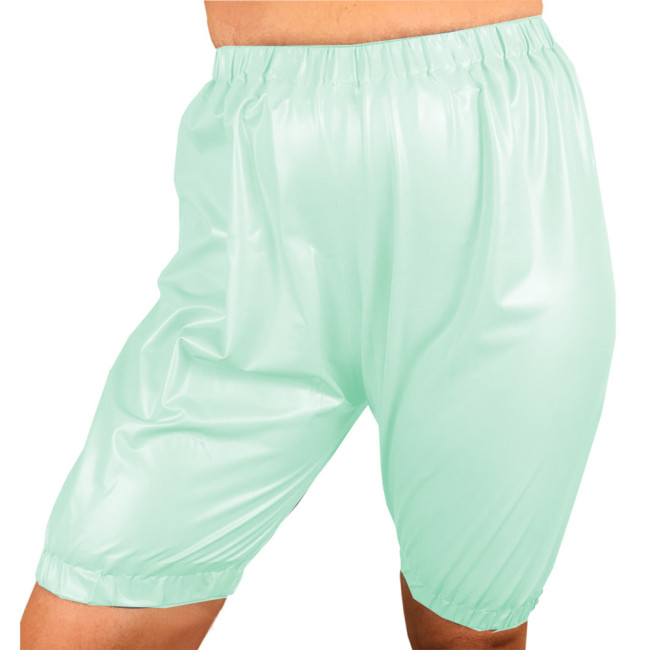 Sexy Fetish Wetlook Women PVC Leather High Waist Trousers Tights Hot Pants Stretchy Shorts Skinny Capris Pants Party Club S-7XL