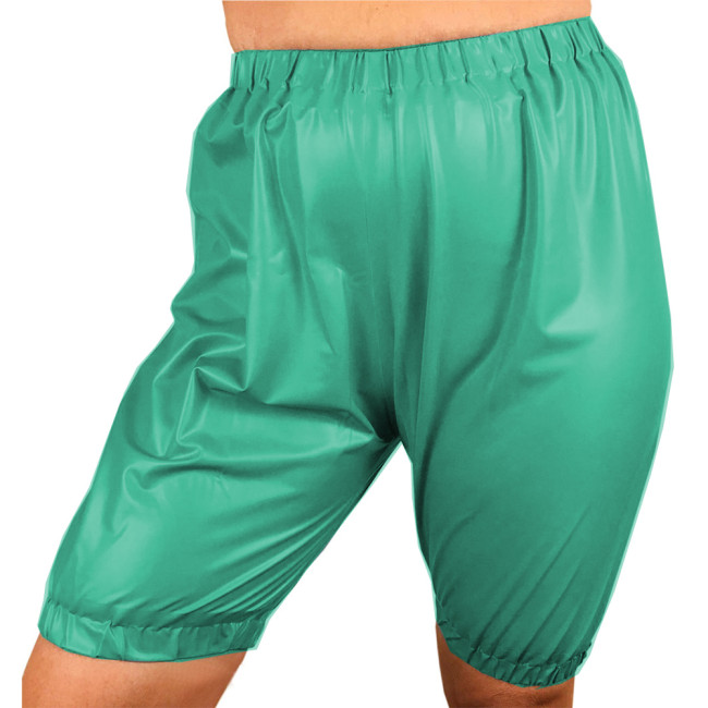 Sexy Fetish Wetlook Women PVC Leather High Waist Trousers Tights Hot Pants Stretchy Shorts Skinny Capris Pants Party Club S-7XL