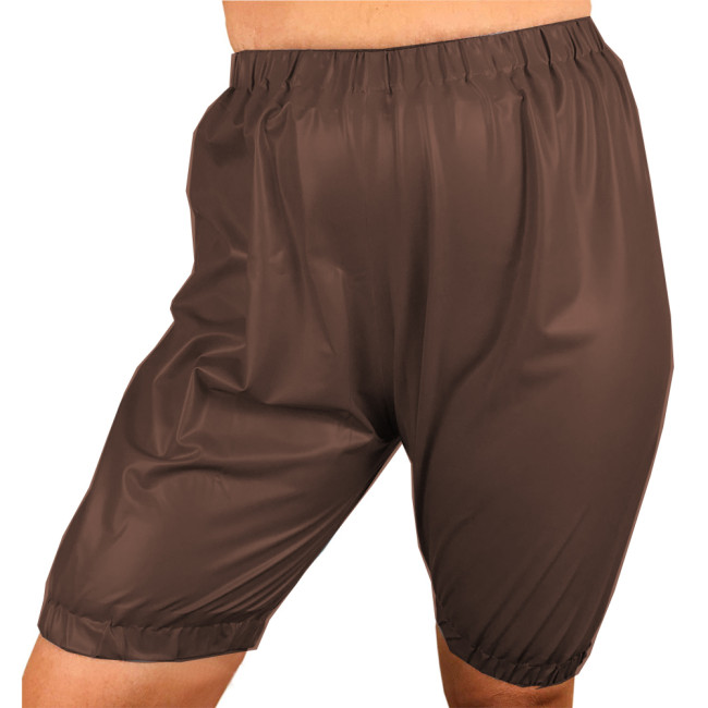 Sexy Fetish Wetlook Women PVC Leather High Waist Trousers Tights Hot Pants Stretchy Shorts Skinny Capris Pants Party Club S-7XL