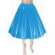 Sexy Long Skirt Glossy PVC Leather High Waist Flared Pleated A- line Madi Skirt Street Party Club Dance Goth Skirt Punk Costume