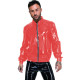 Mens Fashion Zipper Turn-down Collar Jacket Night Club Shiny PVC Long Sleeve Coats Tops Smoothing Faux Leather Jackets Outwear
